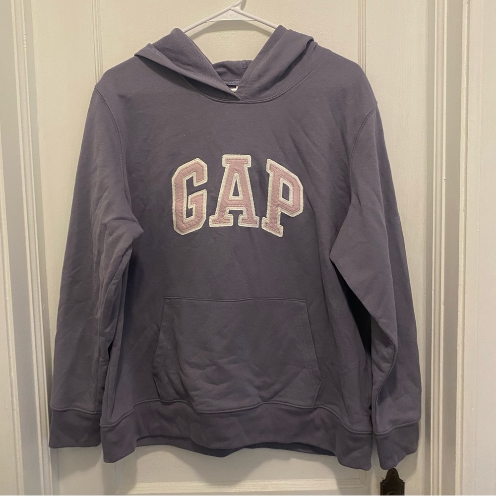 WOMENS Light Purple GAP Hoodie with Pink Logo. Size XL.